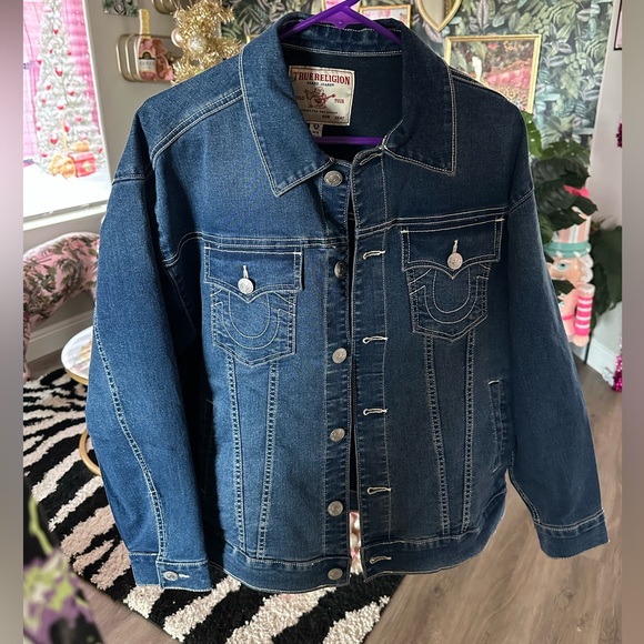 TRUE RELIGION OVERSIZED DENIM JACKET - Picture 2 of 13